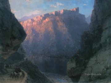 Montaña del desfiladero darial de Ivan Aivazovsky Pinturas al óleo